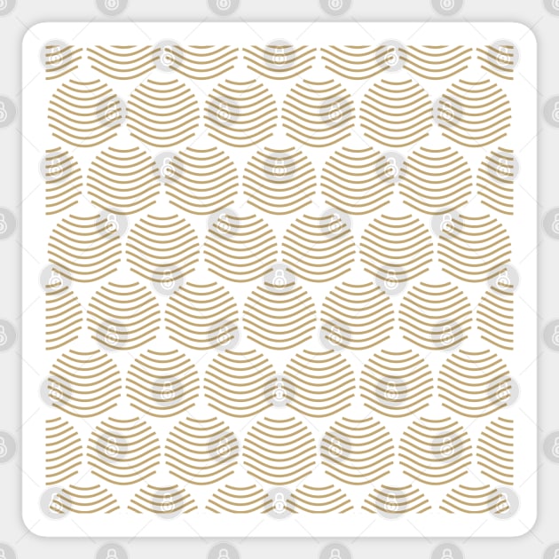 Gold wavy dots pattern Sticker by Vilmos Varga